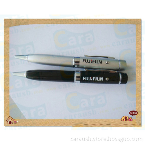 CaraUSB branding ink pen appearance usb disk with laser point